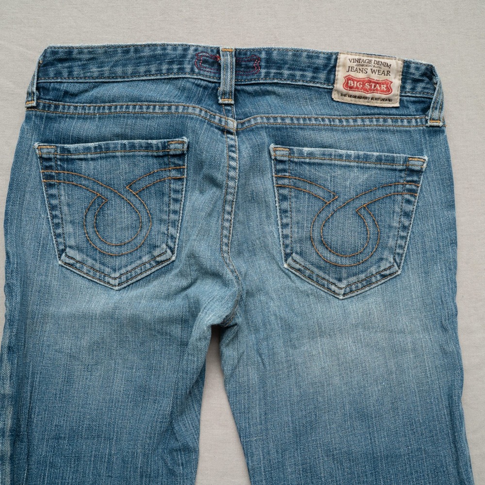 Vintage Y2k 2000s Big Star Ultra Low Rise Sweet Low Boot Cut Denim Jeans 30 - Picture 10 of 11